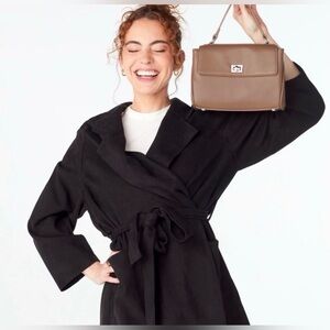 Walter Baker Madeline Mini Satchel Cedar Brown Leather Top Handle Bag NWT